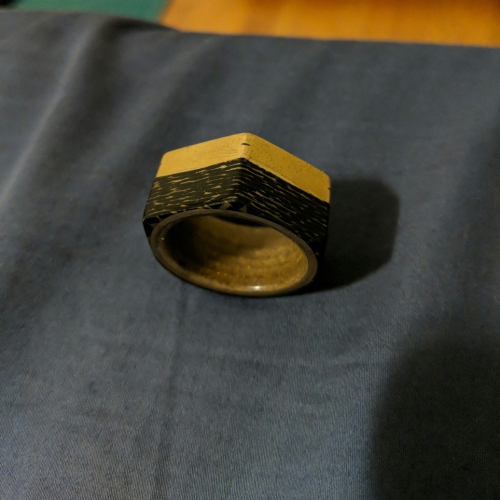 Brass And Carbon Fiber Ring